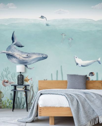 baleia, peixe e oceano (papel de parede) baleia, peixe e oceano (papel de parede)