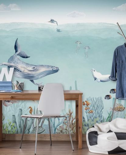 Wal, Fisch und Meer (Tapete)