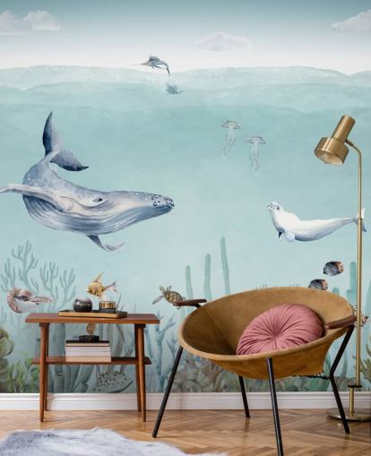 whale, fish and ocean wallpaper) whale, fish and ocean wallpaper)