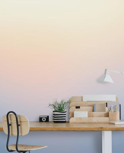 papier peint mural ombré bleu et jaune appelé Dusk Ombre