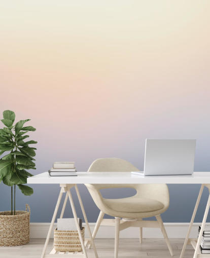 blue and yellow omber wallpaper mural called Dusk Omber