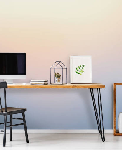 blue and yellow omber wallpaper mural called Dusk Omber