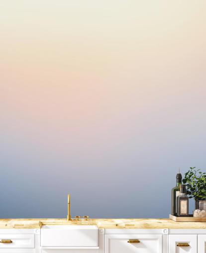 blue and yellow omber wallpaper mural called Dusk Omber