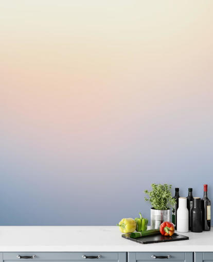 blue and yellow ombre wallpaper mural called Dusk Ombre