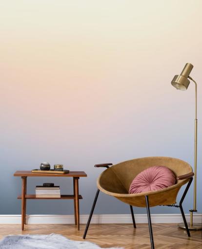 blue and yellow omber wallpaper mural called Dusk Omber