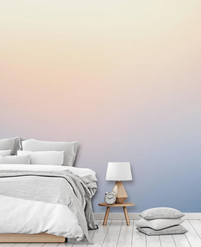 blå og gul ombre tapet vægmaleri kaldet Dusk Ombre blå og gul ombre tapet vægmaleri kaldet Dusk Ombre