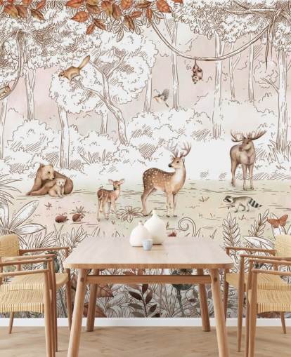 autumn cute animals in forest wallpaper autumn cute animals in forest wallpaper