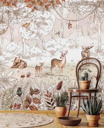 autumn cute animals in forest wallpaper autumn cute animals in forest wallpaper