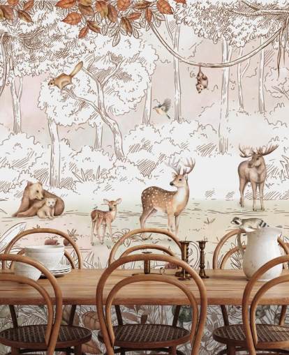 autumn cute animals in forest wallpaper autumn cute animals in forest wallpaper