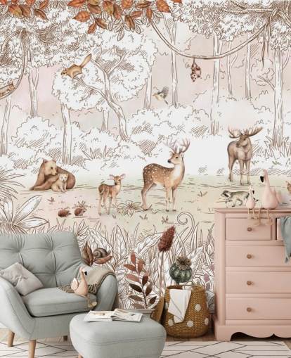 autumn cute animals in forest wallpaper autumn cute animals in forest wallpaper