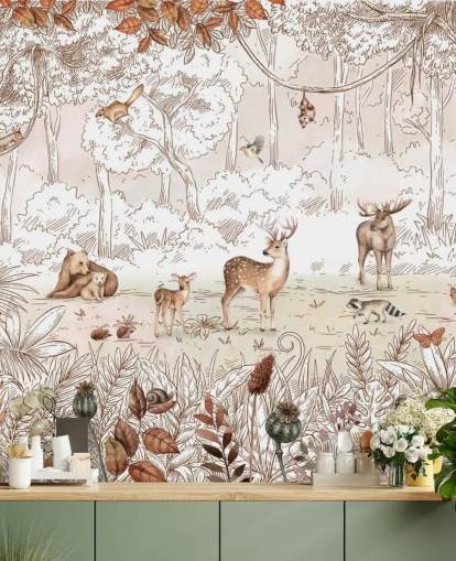 autumn cute animals in forest wallpaper autumn cute animals in forest wallpaper