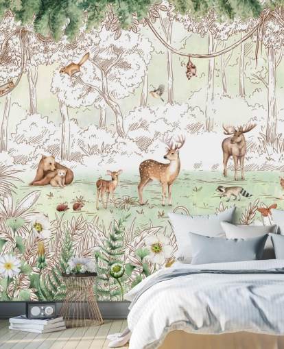 søte dyr i skogstapet