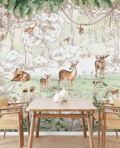 fondo de pantalla de animales lindos en el bosque