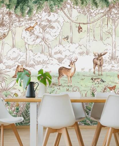 fondo de pantalla de animales lindos en el bosque