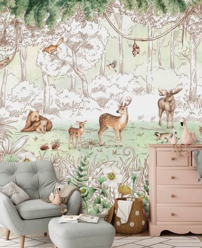 fondo de pantalla de animales lindos en el bosque