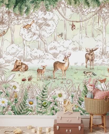 fondo de pantalla de animales lindos en el bosque