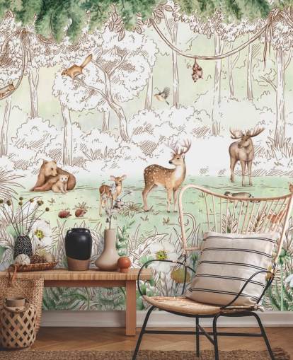 fondo de pantalla de animales lindos en el bosque