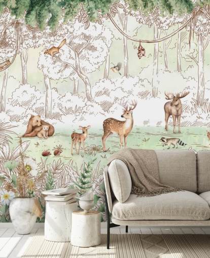 fondo de pantalla de animales lindos en el bosque