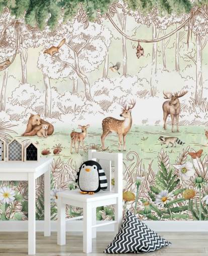 schattige dieren in bosbehang schattige dieren in bosbehang