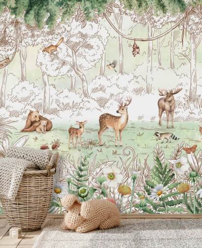 fondo de pantalla de animales lindos en el bosque