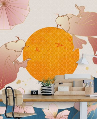 oriental koi fish wallpaper