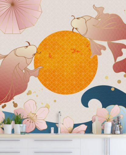 oriental koi fish wallpaper