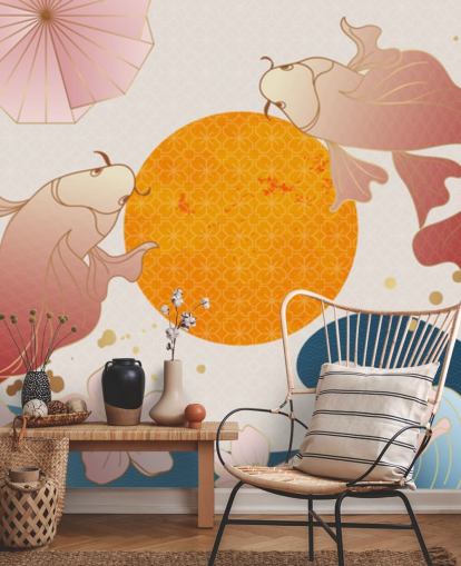 carta da parati orientale koi fish carta da parati orientale koi fish