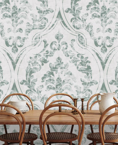 papel de parede padrão verde vintage papel de parede padrão verde vintage