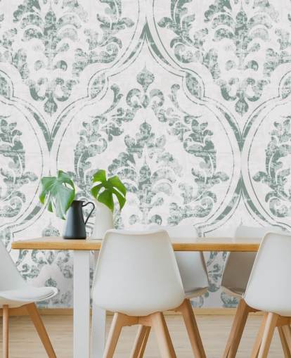 papel pintado vintage verde papel pintado vintage verde