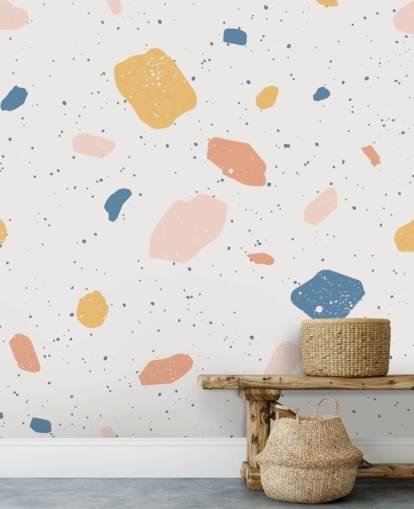 pastel toned terrazzo wallpaper