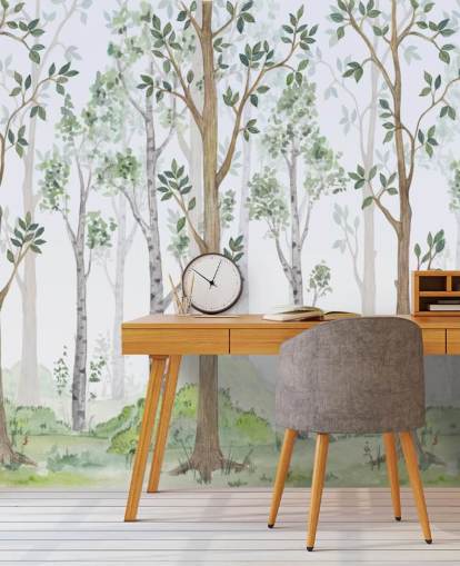 árvores pintadas wallpaper