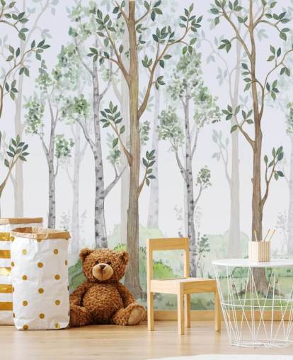 painted trees wallpaper 