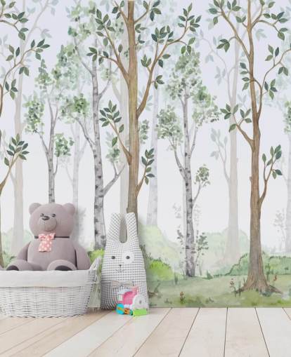 árvores pintadas wallpaper