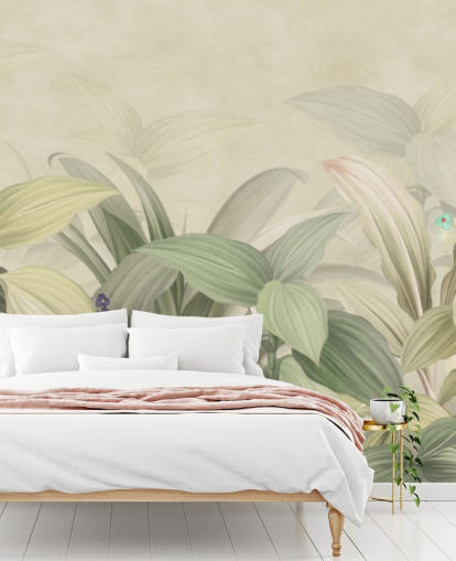 papel tapiz de selva de hoja verde pálido papel tapiz de selva de hoja verde pálido