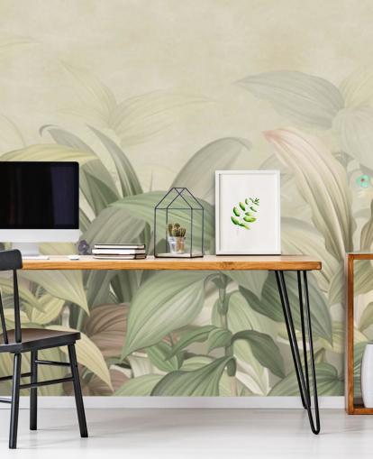 pale green leaf jungle wallpaper pale green leaf jungle wallpaper