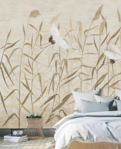 flying herons amongst reeds wallpaper flying herons amongst reeds wallpaper