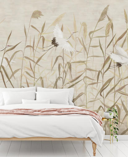 flying herons amongst reeds wallpaper flying herons amongst reeds wallpaper