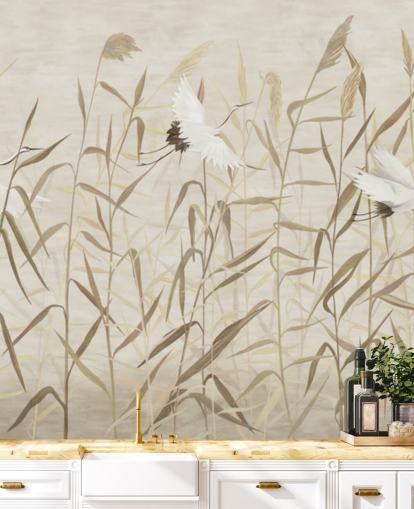 flying herons amongst reeds wallpaper flying herons amongst reeds wallpaper