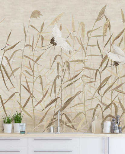 flying herons amongst reeds wallpaper flying herons amongst reeds wallpaper