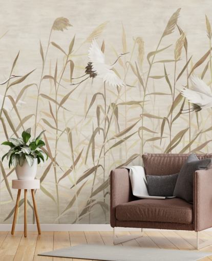 flying herons amongst reeds wallpaper flying herons amongst reeds wallpaper