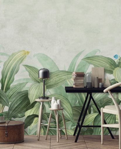 papel de parede fresco folha verde
