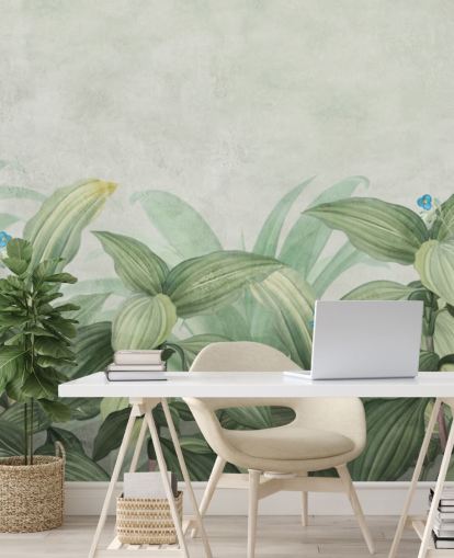 fris groen blad behang fris groen blad behang