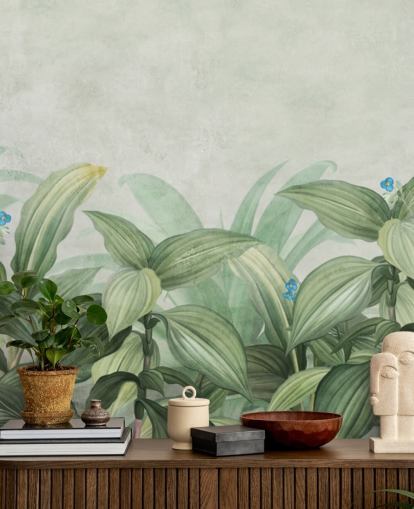 fris groen blad behang fris groen blad behang