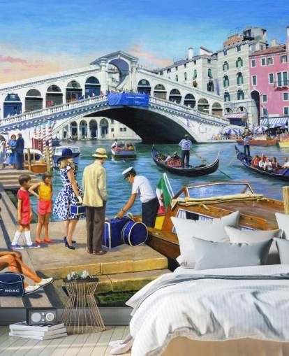 fond d'écran pont et gondoles de Venise