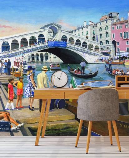 venedig-Brücke und Gondeln Tapete