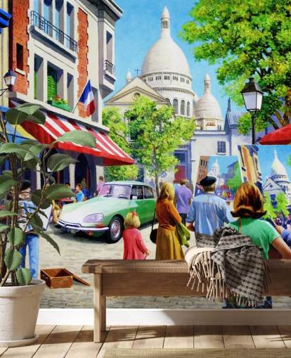 fond d'écran sacré et rues parisiennes dans le passé