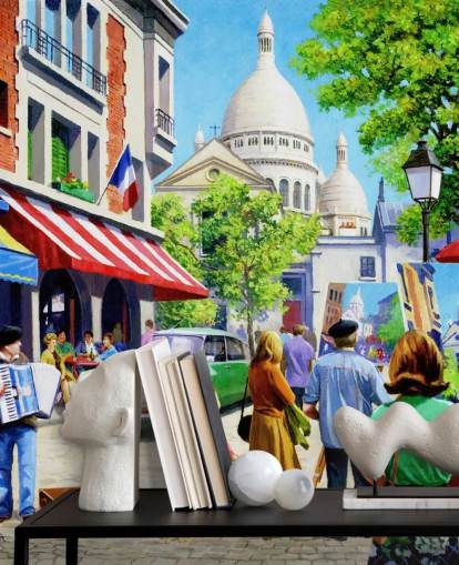 fond d'écran sacré et rues parisiennes dans le passé