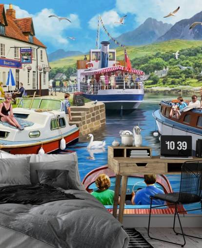 både på en loch af pub og bjerge tapet