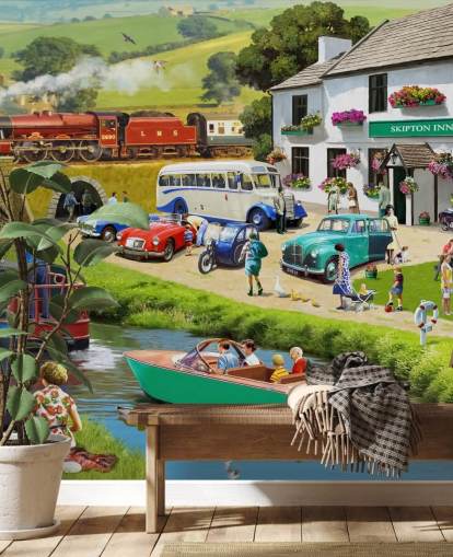 Menschen in den Yorkshire Talen von Kanal und Hügeln Tapete Menschen in den Yorkshire Talen von Kanal und Hügeln Tapete