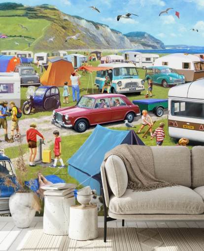 cars and tents parked by coast with people sunbathing wallpaper cars and tents parked by coast with people sunbathing wallpaper